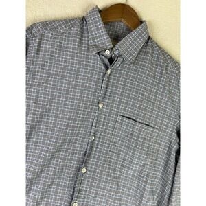 Billy Reid Shirt Men's Medium Fit 3 Gray Button Up L/S Cotton Casual